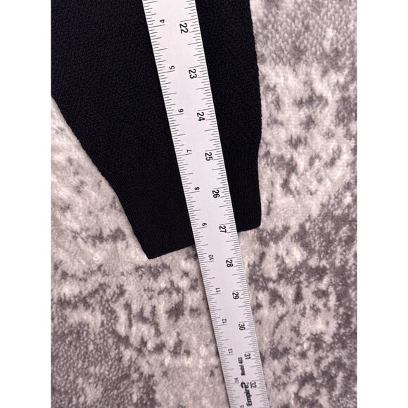 ASPESI Sweater 50 / Medium Mens Black Wool Knit Polo Orange Trim - Picture 5 of 9